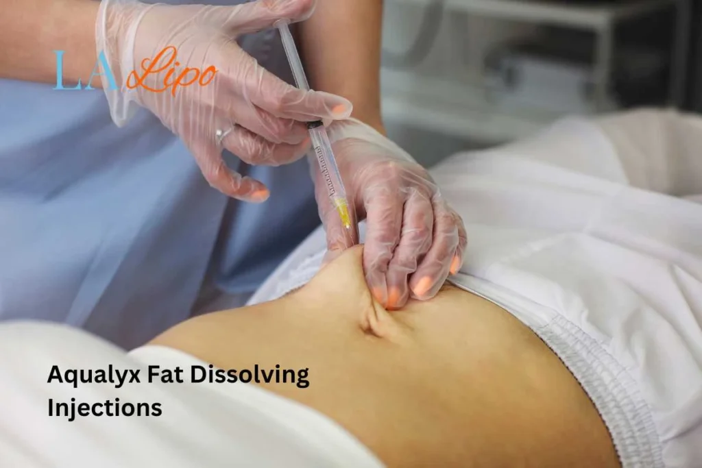 woman having fat dissolving injections Sale in the stomach