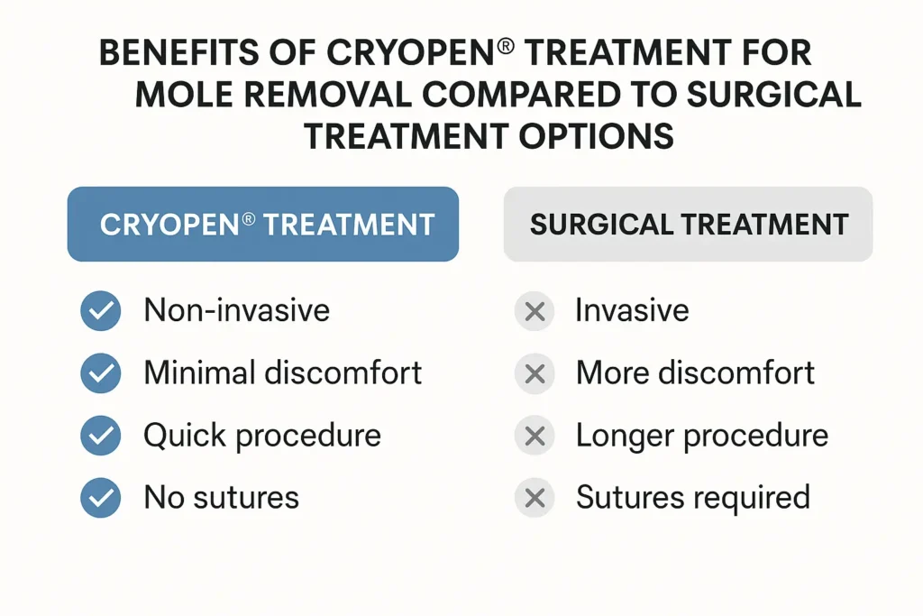 Benefits of professional mole-removal assessment at LA LIPO Sale