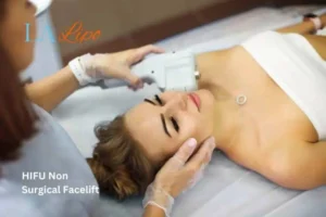 Woman having Hi-Fu to reduce wrinkles Sale.