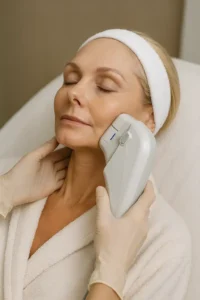 Woman receiving HIFU non surgical facelift treatment Sale
